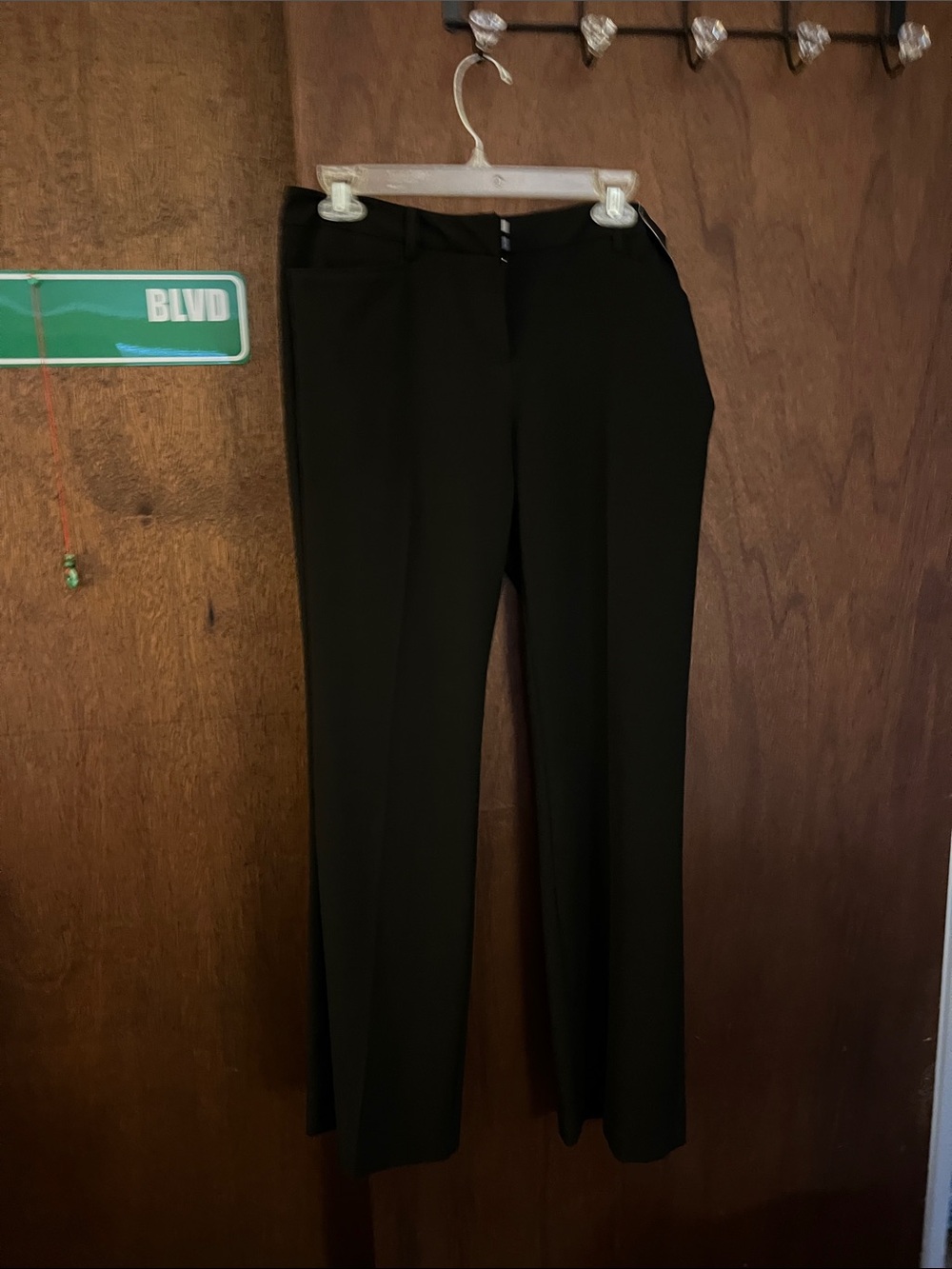 New York & Company Black Straight-Leg Dress Pants (2) pairs